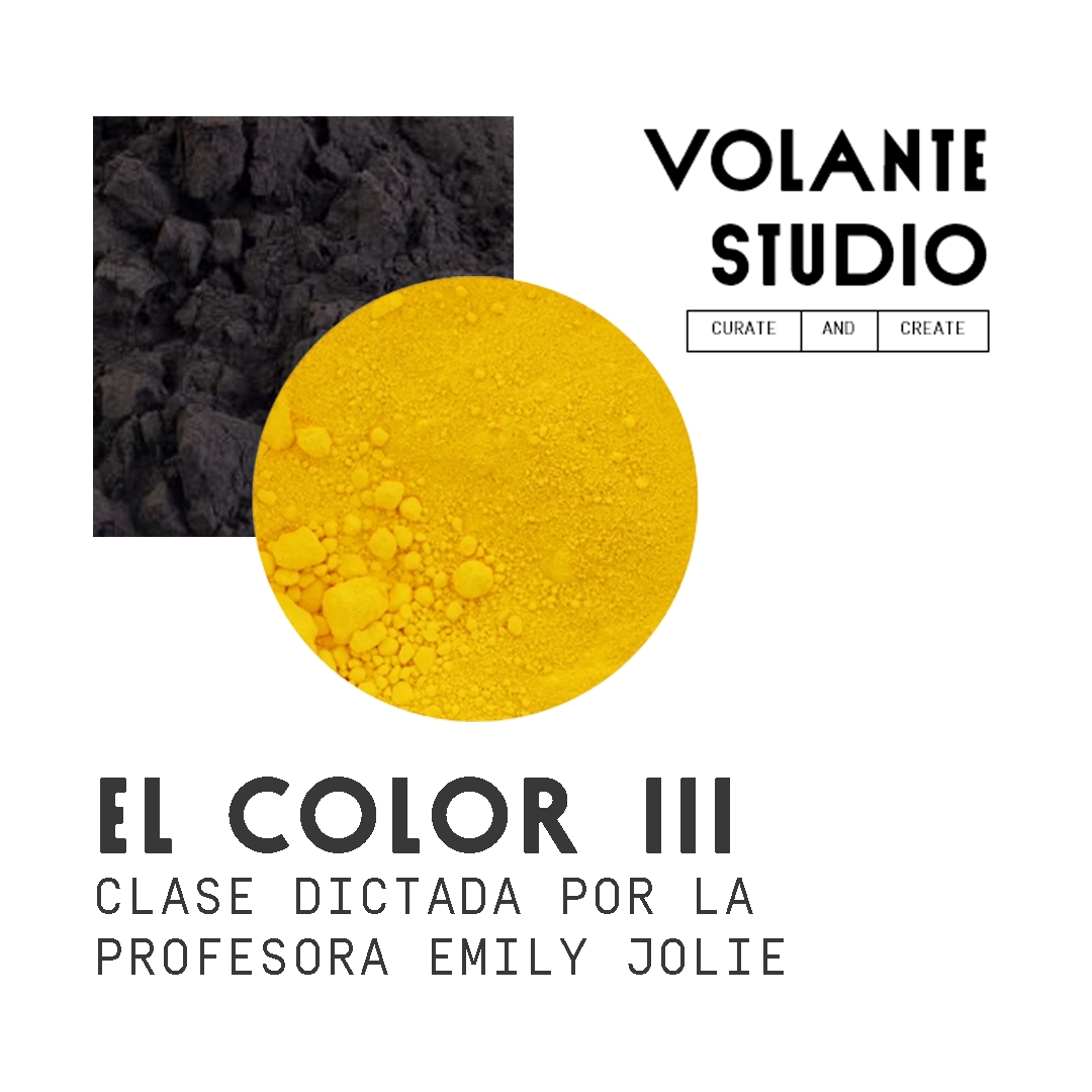 Imagen promocional de clase sobre color, con círculo amarillo y cuadrado negro.